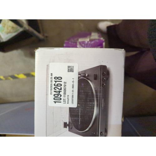 Audio-Technica AT-LP60X-BK Fully Automatic Belt-Drive Stereo Turntable, Black, Hi-Fi, 2 Speed, Dust Cover, Anti-Resonance, Die-Cast Aluminum Platter