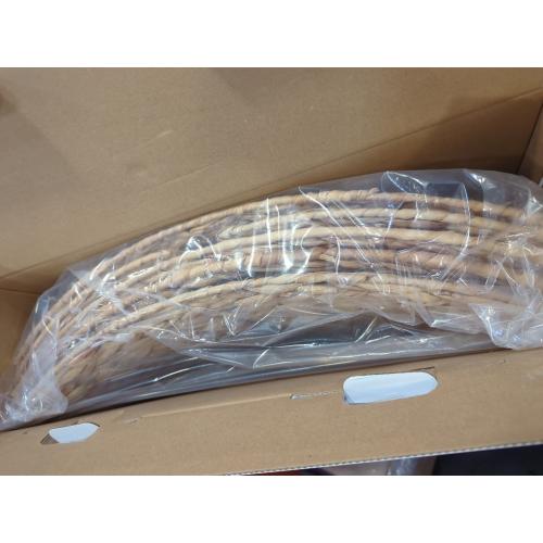 36in Extra Large Christmas Tree Collar - Woven Hyacinth Tree Collars for Artificial Trees - Rattan Rustic Farmhouse Basket for Tree Base Cover with Cord Cut-Out for 7.5ft 9ft 10ft Tree