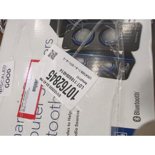 Insignia NS-5004BT - Speaker system - for PC - 2.1-channel - wireless - Bluetooth - 25 Watt (total)