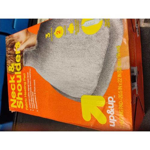 Sunbeam Heating Pad for Neck and Shoulder Pain Relief with Auto Shut Off and Moist Heating Option 22 x 14 Grey