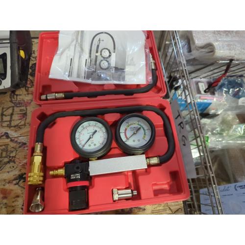TU-21Cylinder Leak Down Tester Kit, Automotive Engine Compression Leakage Test Kit for Cars Trucks Motorcycles