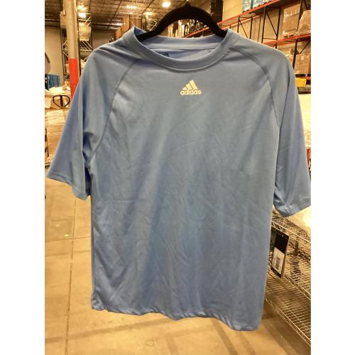 SIZE S.  Adidas Men Team Climalite SS Top Lt. Blue