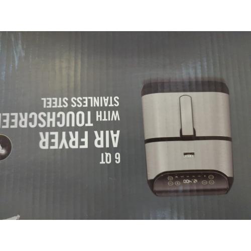 Silver Bella PRO - 6-qt. Touchscreen Air Fryer - Stainless Steel