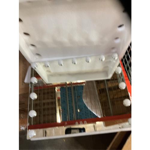 M MIVONDA Hollywood Vanity Mirror with Dimmable 15LED Bulbs Lights 3 Lighting Modes 2in1 Large Lighted Makeup Mirror for Desk and Wall with Plug-in and USB Charger Port