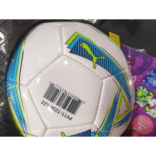 New Puma Size 5 Soccer Ball (White/Blue)