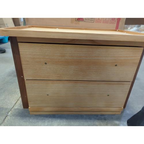 Natural Walnut Tone 2 Drawer Dresser