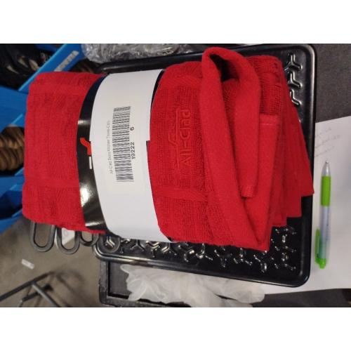 CASALINO Plush Collection Towel Set, Premium Quality 100% Pure Cotton, Highly Absorbent, Super Soft, Soft and Plush, (6 PCS Hand Towel Set, Red)