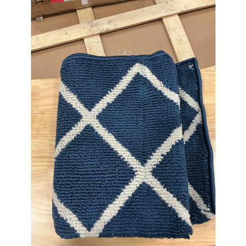 SMALL Blue and white rug