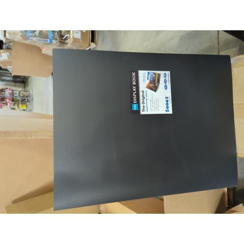 Black Sooez Heavy Duty Binder with Plastic Sleeves 18x24, Portfolio Folder with 30 Clear Sheet Protectors, Display 60 Pages, Presentation Book for Artwork, Sheet Music, Document