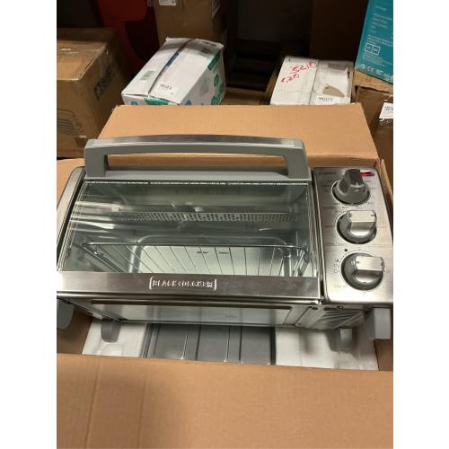 Black and Decker Natural Convection 4 Slice Toaster Oven in Stainless Steel