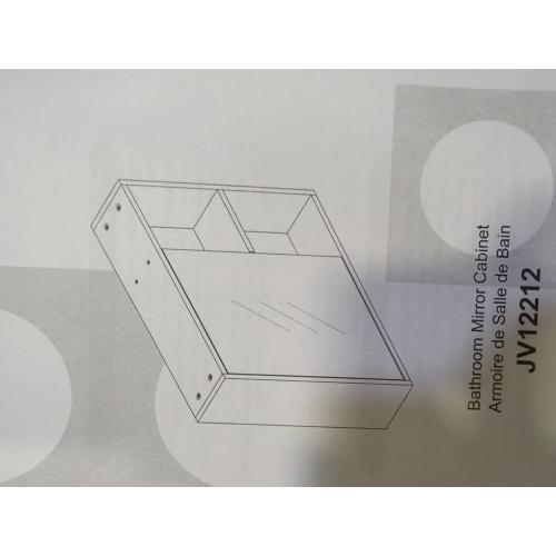 Hivvago bathroom medicine cabinet with single mirror door - White