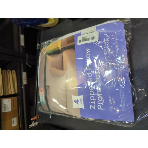 White 4 Pack Pillow Cases Covers Queen 20x30 (Inch) Zippered Niagara Sleep Solution