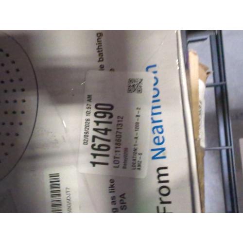 NearMoon Round Rain Shower Head With Shower Arm, Large Stainless Steel Rainfall Shower-Waterfall Full Body Coverage (12 Inch, Brushed Nickel)