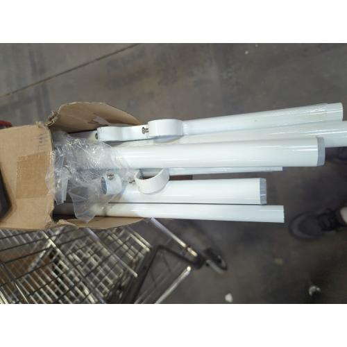 WHITE Double Curtain Rods,WL.Rocaille 1 Inch Curtain Rods 72 to 144 Inches,Window Telescoping Dual Curtain Rod Set with End Cap,Adjustable Decorative White Curtain Rods for Bedroom,living Room