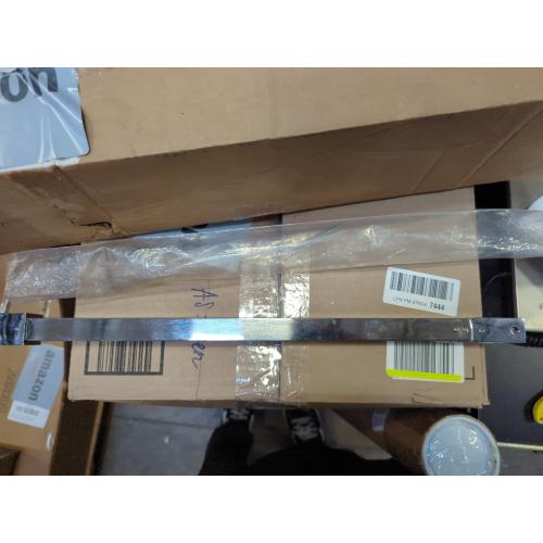 Shower Door Support Bar, Stainless Steel Glass to Ceiling Rod 18.2-31.7 (462mm-805mm), for Fix 5/16 (8mm) to 3/8 (10mm) Frameless Shower Glass Panel, Polished Chrome