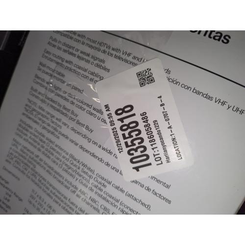 Best Buy Essentials™ - Thin Indoor HDTV Antenna - 35 Mile Range - Black/White