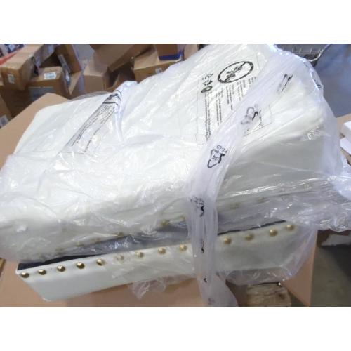 Bar Stools Set of 4 Counter Height, 24 Modern Off White & Gold Counter Stools Set of 4, Stools for Kitchen Counter, Modern Barstools Saddle Stool Backless Island(Off White Gold)