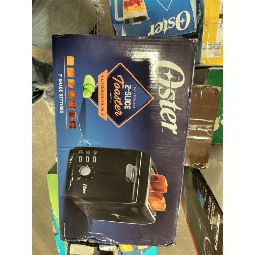 Oster 2-Slice Toaster with Extra Wide Slots, Bagel Toaster, Stainless Steel