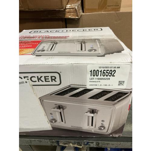 BLACK DECKER 4-Slice Stainless Steel Toaster