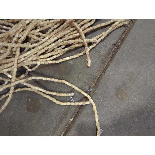 90 Strands Beaded Curtain for Doorways -35.5x79- Handmade Natural Beaded Curtains，Boho Doorway Wood and Bamboo Bead Curtain-As Insect Screen/Room Divider-Beige