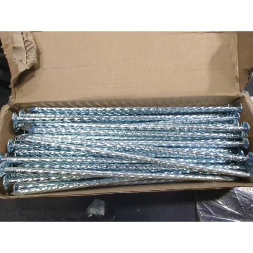 50 Pack Silver 8 Heavy Duty Spiral Landscape Spikes - Solid Galvanized Metal Garden Stakes for Fixing Paver Edging, Weed Barriers, Artificial Turf, Tent and More (50)