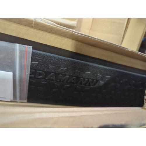 Ruedamann 1 Rise Rubber Threshold Ramp, 42.9 Wide Wheelchair Ramp, 2200 Lbs Capacity, Entry Ramp with Non-Slip Surface, for Wheelchairs, Scooter, Power Chairs, Driveways, Curb