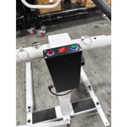 Foldable Patient Lift Transfer Chair, Adjustable Height & Base Width, Portable Mobility Aid for Elderly, Bed to Wheelchair/Sofa/Toilet/Car Transfers (electric Patient Lift Transfer Chair - missing parts, see the pictures)