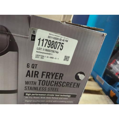 Bella PRO - 6-qt. Touchscreen Air Fryer - Stainless Steel