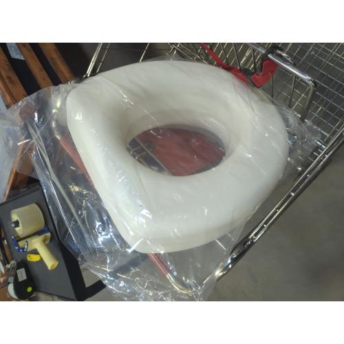 WHITE Portable Toilet Seat Booster Cushion, Raised Donut, for Elongated and Standard, Bathroom Safety, Portable, Padded, Booster, Easy to Clean, Padded Pad