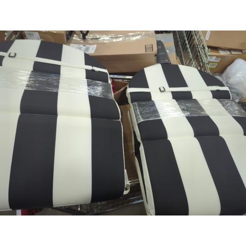 Set of 2 Color Black and white Chair Cushion with Waterproof, Rocking Chair Cushion for Outdoor Patio, Garden Porch