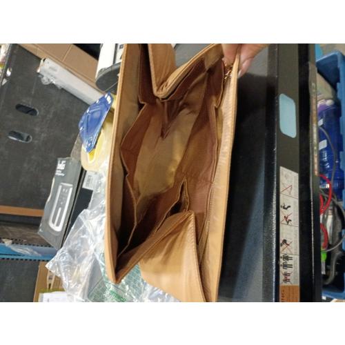 Organizer for Tote Boat, Small/Medium/Large/Extra-Large, Nylon Bag Insert, Water Resistant Material (Large, GoldBrown)