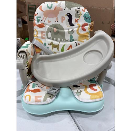 Baby High Chair Booster Seat for Dining Table, Adjustable Height Travel Foldable High Chairs with Tray