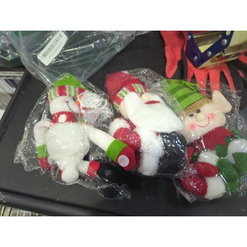 Santa elf and frosty stuffed dolls