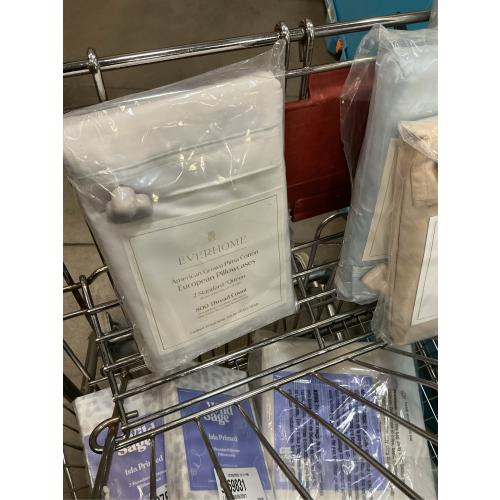 Everhome PimaCott Embroidered 800-Thread-Count Standard Pillowcases in Green (Set of 2)