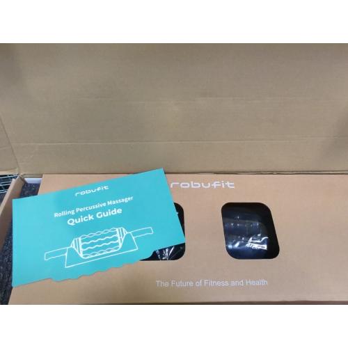 Black and Mint Robufit Rolling Percussive Massager  Percussive Therapy  Whole Body Relief  Deep Tissue and Muscle Recovery  Hands-Free Base