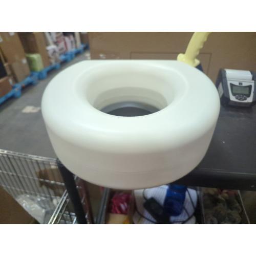 HealthSmart Enhanced Comfort 5 Raised (Round) Toilet Seat Risers for Seniors 5 Slip Resistant Pads FSA/HSA Eligible Padded Toilet Seat Elevation 15.7 x 15.2 x 6.1