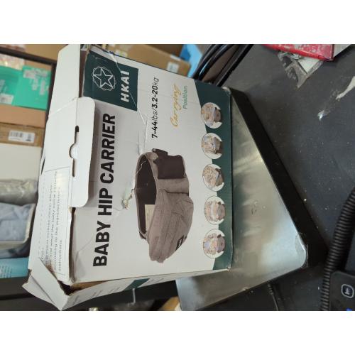 HKAI Baby Hip Carrier, Mom’s Choice Award Winner, Baby Carrier with Adjustable Waistband & Breathable Mesh, Ergonomic Carrier with Non-Slip Hip Seat Surface for Newborns & Toddlers, (Grey)