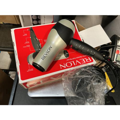 REVLON Turbo Hair Dryer | 1875 Watts of Maximum Shine, Fast Dry (Silver)
