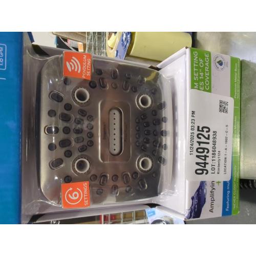 Oxygenics 4.5 PowerWave 6 Spray WaterSense Shower Head Brushed Nickel : Microfiber, Machine Washable, Non-Slip Backing