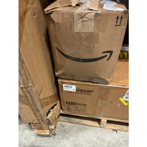 Globlazer Heavy Duty Cat Tree, 74in Sturdy Cat Tower for Large Cats Adult, Big Cat Tree with 7 Sisal Scratching Posts, 2 Padded Condos, 2 Dual-Ear Hanging Baskets, Enlarged Top Perch, S74, Beige