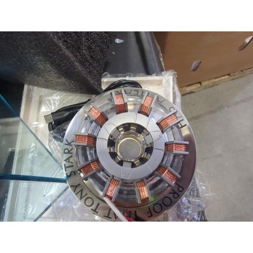 Lonyiabbi Arc Reactor MK1-1:1 Scale, USB Powered LED Light with Vibration Sensor, No Assembly, Display Case Included
