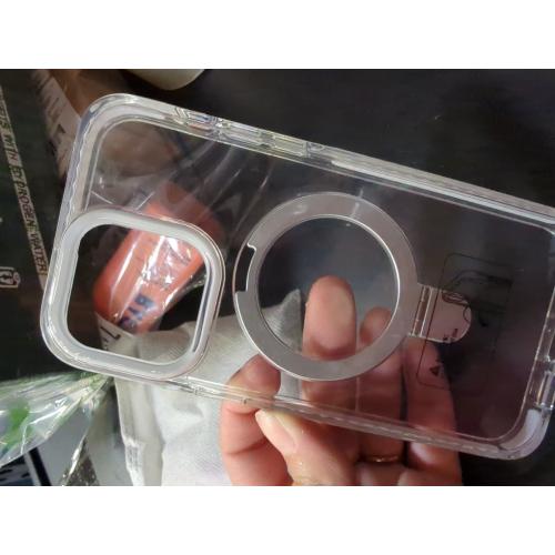 Flex Stand Case, Built-in Magnetic Kickstand, MagSafe Compatible, Slim Protective Cover, Shockproof (iPhone 16 Pro Max) Clear