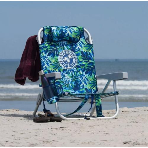 Tommy Bahama Leaves Pattern Beach Chair
