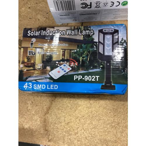 ikaufen LED Solar Wall Light (4PC), IP65 Waterproof Solar Flood Lights Outdoor Motion Sensor with Remote Control, Dusk to Dawn Solar Street Light for Garden Yard Parking Lot