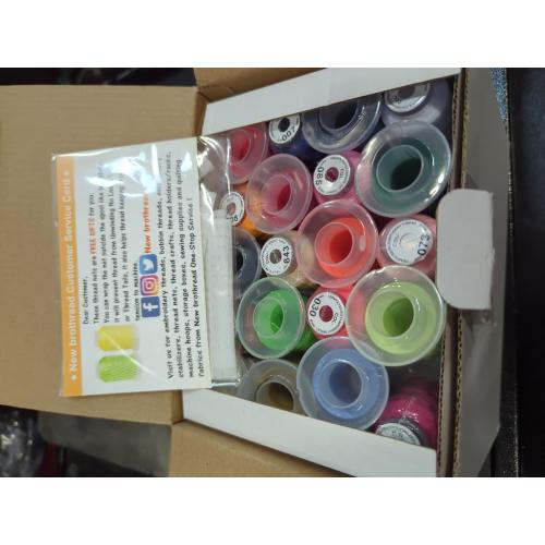 New brothreads 40 Colors 100% Polyester Machine Embroidery Thread 550yd with Thread Nets - Compatible for Home-Based Embroidery Sewing Machine