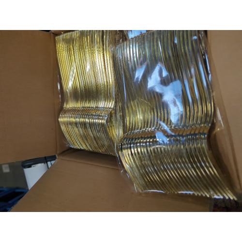 100 Disposable Dessert Forks: Plastic Tasting Spoons, Modern Small Tableware for Ice Cream, Fruit Tasting, Catering and Parties.