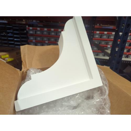 Set of 3 Size 3 1/2W x 7D x 7H Color White  Ekena Millwork BKTP04X07X07BRY Standard Bryant Architectural Grade PVC Brackets, 3 1/2W x 7D x 7H