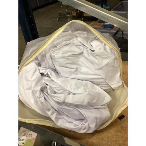 White Spandex Tablecloths for 6 Foot Rectangle Tables, Wrinkle Free Stretchy Table Cloths 6ft Fitted Table Cover DeskSkirt for Weddings Birthday Party Banquet Baby Shower