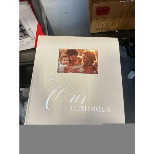 Lanpn Photo Albums 4x6 1000 Pockets Slip in, OURMEMORIES Extra Big Large Capacity Linen Hardcover Window Photo Book Photobook Holds 1000 horizontal Vertical Photos (Beige)