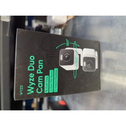 Pan Cam Duo, Dual Cam Indoor/Outdoor, Plug-in 2K Security Camera with Pan/Tilt/Zoom, Color Night Vision, and Spotlight